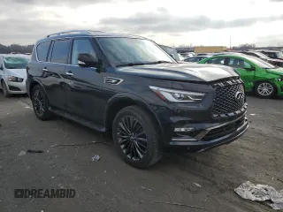 2021 Infiniti QX80 LUXE with VIN JN8AZ2AE6M9273398, listed as a Copart auction lot 78918823 with 40,231 mi miles. Bid and sale history available at carsss.com. Image 4.