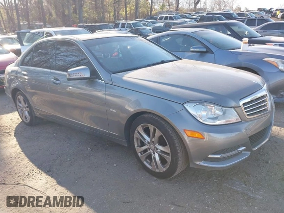 2012 Mercedes-Benz C-Class C 250 Sport with VIN WDDGF4HB4CR239244, listed as a IAAI auction lot 41858881 with 141,310 mi miles. Bid and sale history available at carsss.com. Image 1.