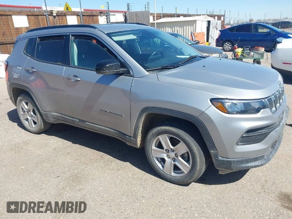 2022 Jeep Compass Latitude with VIN 3C4NJDBB0NT230866, listed as a IAAI auction lot 41979792 with 53,146 mi miles and . Bid and sale history available at DreamBid. Image 1.