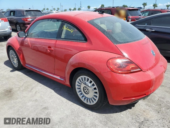 2014 Volkswagen Beetle 2.5L with VIN 3VWJX7AT4EM607425, listed as a Copart auction lot 75714654 with Not provided miles and Non repairable. Bid and sale history available at DreamBid. Image 2.