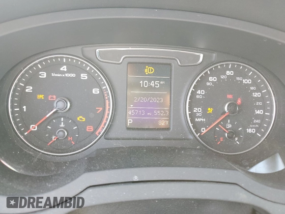 2018 Audi Q3 Premium with VIN WA1BCCFS2JR000826, listed as a Copart auction lot 41724573 with 45,713 mi miles. Bid and sale history available at carsss.com. Image 9.