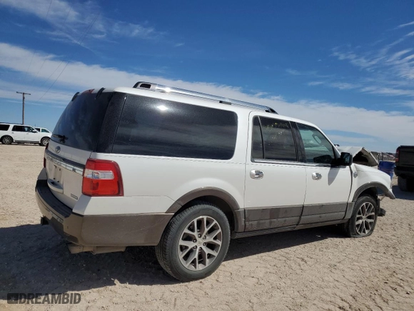 2015 Ford Expedition EL XLT with VIN 1FMJK1JT4FEF33635, listed as a Copart auction lot 50839414 with 0 mi miles and Salvage Title. Bid and sale history available at carsss.com. Image 3.