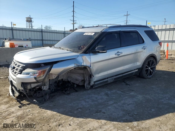 2017 Ford Explorer XLT with VIN 1FM5K8D81HGC44558, listed as a Copart auction lot 42181735 with 107,356 mi miles and Salvage Title. Bid and sale history available at carsss.com. Image 1.