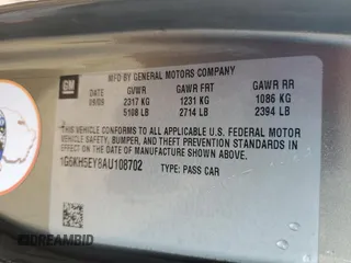2010 Cadillac DTS 1SD z VIN 1G6KH5EY8AU108702, wystawiony jako Copart lot #76286984 z przebiegiem 177 455 mil mil oraz Szkoda całkowita • Salvage title. Historia ofert i sprzedaży dostępna na DreamBid. Obrazek 12.