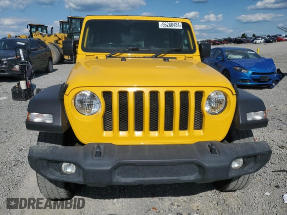 2021 Jeep Wrangler Unlimited Sport with VIN 1C4HJXKN4MW606809, listed as a Copart auction lot 56288484 with 59,561 mi miles and Salvage title. Bid and sale history available at DreamBid. Image 5.