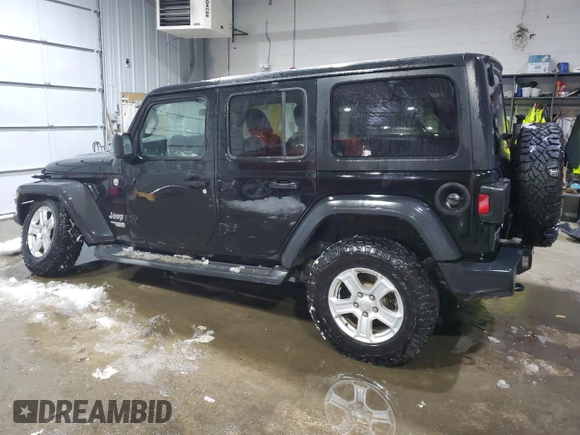 2019 Jeep Wrangler Unlimited Sport Altitude with VIN 1C4HJXDG7KW511592, listed as a Copart auction lot 45100125 with 53,669 mi miles and Salvage title. Bid and sale history available at DreamBid. Image 2.