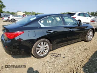 2015 Infiniti Q50 Sport with VIN JN1BV7AR7FM414915, listed as a Copart auction lot 59598875 with 168,160 mi miles and Salvage title. Bid and sale history available at DreamBid. Image 3.