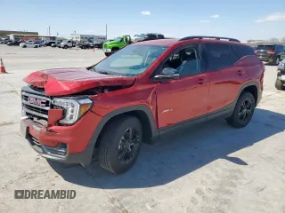 2024 GMC Terrain AT4 with VIN 3GKALYEGXRL152002, listed as a Copart auction lot 49785135 with 21,763 mi miles and Salvage Title. Bid and sale history available at carsss.com. Image 1.