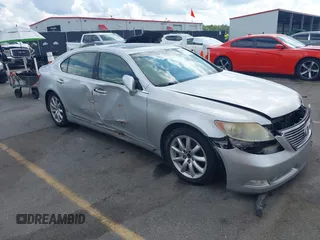 2007 Lexus LS 460 L with VIN JTHGL46F375017296, listed as a IAAI auction lot 42494641 with 158,936 mi miles and . Bid and sale history available at DreamBid. Image 1.
