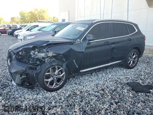 2022 BMW X3 sDrive30i with VIN WBX47DP03NN141698, listed as a Copart auction lot 48747865 with 36,094 mi miles and Non Repairable. Bid and sale history available at DreamBid. Image 1.