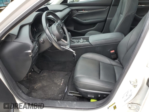 2023 Mazda 3 S Carbon Edition with VIN 3MZBPACM2PM370458, listed as a Copart auction lot 82400504 with 24,460 mi miles and Salvage title. Bid and sale history available at DreamBid. Image 7.