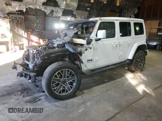 2024 Jeep Wrangler High Altitude z VIN 1C4RJXU62RW168261, wystawiony jako Copart lot #69985934 z przebiegiem Nie podano mil oraz Szkoda całkowita • Salvage title. Historia ofert i sprzedaży dostępna na DreamBid. Obrazek 1.