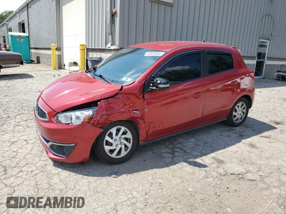 2018 Mitsubishi Mirage SE with VIN ML32A4HJ4JH005329, listed as a Copart auction lot 46583765 with 82,883 mi miles and Salvage title. Bid and sale history available at DreamBid. Image 1.