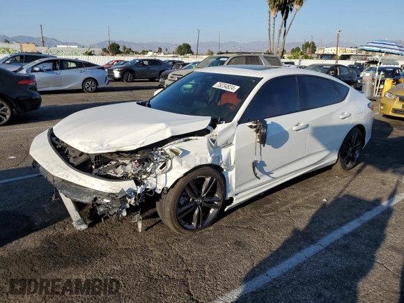 2024 Acura Integra w/A-Spec Technology Package with VIN 19UDE4H68RA000114, listed as a Copart auction lot 75234824 with 15,121 mi miles and Salvage Title. Bid and sale history available at carsss.com. Image 1.