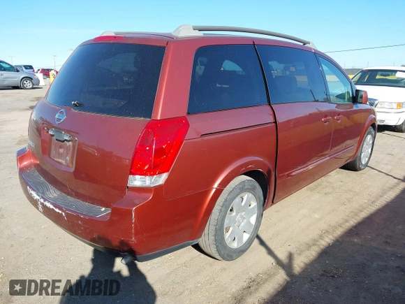 2005 Nissan Quest SE with VIN 5N1BV28U45N114862, listed as a IAAI auction lot 41763820 with 208,966 mi miles. Bid and sale history available at carsss.com. Image 3.