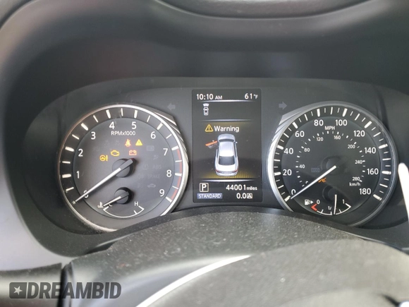 2019 Infiniti Q50 Luxe z VIN JN1EV7AP0KM542273, wystawiony jako Copart lot #50639035 z przebiegiem 44 001 mil mil oraz Szkoda całkowita • Salvage title. Historia ofert i sprzedaży dostępna na DreamBid. Obrazek 9.
