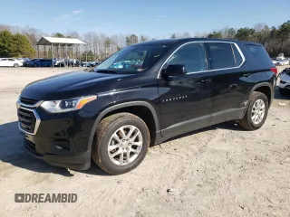 2019 Chevrolet Traverse LS with VIN 1GNERFKW5KJ317552, listed as a Copart auction lot 46930225 with 134,081 mi miles and Salvage Title. Bid and sale history available at carsss.com. Image 1.