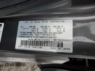 2010 Mazda 3 S Sport with VIN JM1BL1S53A1313313, listed as a Copart auction lot 85247594 with Not Provided miles and Salvage Title. Bid and sale history available at DreamBid. Image 13.