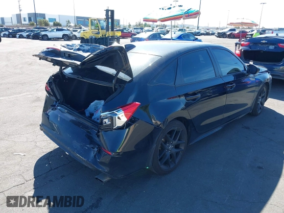 2024 Honda Civic Sport with VIN 2HGFE2F55RH538505, listed as a IAAI auction lot 41723536 with 59,800 mi miles and . Bid and sale history available at DreamBid. Image 4.