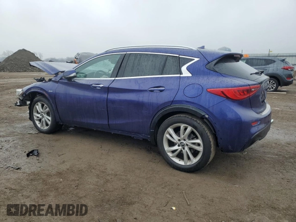 2019 Infiniti QX30 Luxe with VIN SJKCH5CP6KA010845, listed as a Copart auction lot 86370424 with 43,741 mi miles and Salvage title. Bid and sale history available at DreamBid. Image 2.