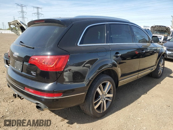 2015 Audi Q7 Premium Plus with VIN WA1LGAFEXFD017661, listed as a Copart auction lot 56394585 with 111,558 mi miles and Clean Title. Bid and sale history available at DreamBid. Image 3.