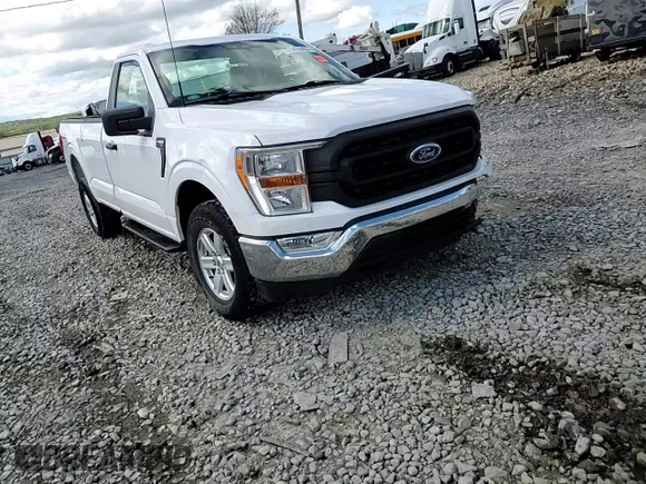 2021 Ford F-150 XL with VIN 1FTMF1EB8MKE16551, listed as a Copart auction lot 54966435 with 41,590 mi miles and Salvage title. Bid and sale history available at DreamBid. Image 13.