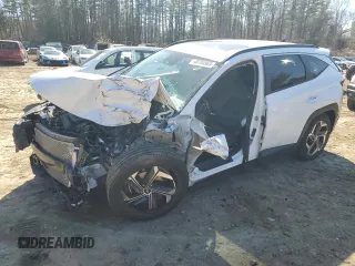 2023 Hyundai Tucson SEL z VIN 5NMJFCAE5PH262072, wystawiony jako Copart lot #48704905 z przebiegiem Nie podano mil oraz Szkoda całkowita • Salvage title. Historia ofert i sprzedaży dostępna na DreamBid. Obrazek 1.
