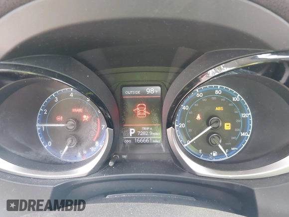 2016 Toyota Corolla L with VIN 2T1BURHE3GC657988, listed as a IAAI auction lot 41869753 with 166,661 mi miles and . Bid and sale history available at DreamBid. Image 7.