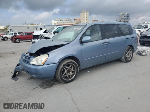 2009 Kia Sedona LX with VIN KNDMB233096317977, listed as a Copart auction lot 44360565 with 166,076 mi miles and Salvage Title. Bid and sale history available at carsss.com. Image 1.