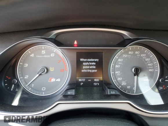 2013 Audi S4 Premium Plus with VIN WAUBGAFLXDA204930, listed as a Copart auction lot 80463454 with 96,727 mi miles and Clean Title. Bid and sale history available at DreamBid. Image 9.