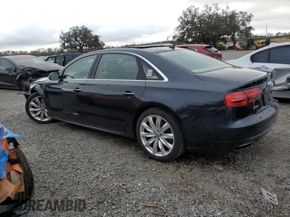 2018 Audi A8 with VIN WAU44AFDXJN000255, listed as a Copart auction lot 45706405 with 60,065 mi miles and Salvage title. Bid and sale history available at DreamBid. Image 2.
