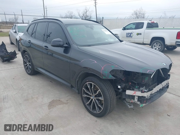 2022 BMW X3 sDrive30i with VIN 5UX43DP09N9J17924, listed as a IAAI auction lot 41586274 with 33,607 mi miles and . Bid and sale history available at DreamBid. Image 1.