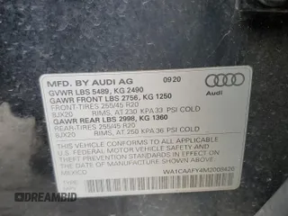 2021 Audi Q5 Prestige with VIN WA1CAAFY4M2008426, listed as a Copart auction lot 41816035 with 59,727 mi miles and Salvage Title. Bid and sale history available at carsss.com. Image 15.
