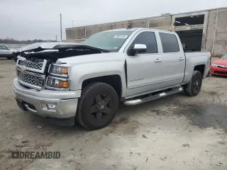 2015 Chevrolet Silverado 1500 LTZ with VIN 3GCPCSEC5FG518775, listed as a Copart auction lot 49001695 with 59,100 mi miles and Salvage Title. Bid and sale history available at DreamBid. Image 1.