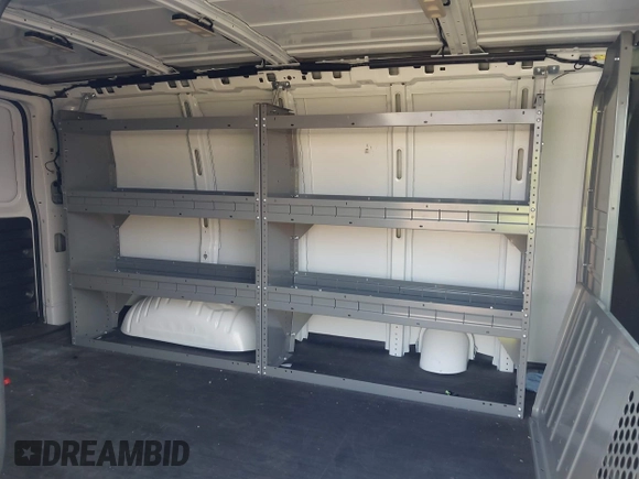 2024 Chevrolet Express Cargo with VIN 1GCWGAFP5R1282188, listed as a IAAI auction lot 42706483 with 10,116 mi miles and . Bid and sale history available at DreamBid. Image 8.