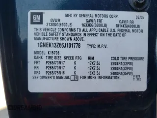 2006 Chevrolet Tahoe Special Service with VIN 1GNEK13Z66J101778, listed as a Copart auction lot 64226634 with 220,865 mi miles and Clean Title. Bid and sale history available at carsss.com. Image 14.
