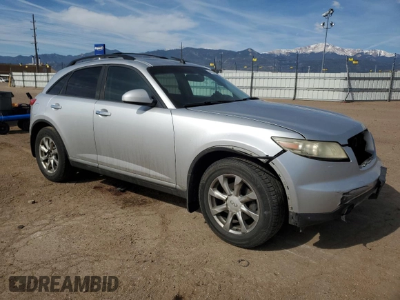 2007 Infiniti FX with VIN JNRAS08W87X210614, listed as a Copart auction lot 54329485 with 243,317 mi miles and Salvage title. Bid and sale history available at DreamBid. Image 4.