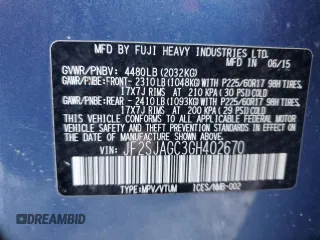 2016 Subaru Forester 2.5i Premium with VIN JF2SJAGC3GH402670, listed as a Copart auction lot 84080454 with 126,478 mi miles and Non Repairable. Bid and sale history available at carsss.com. Image 13.