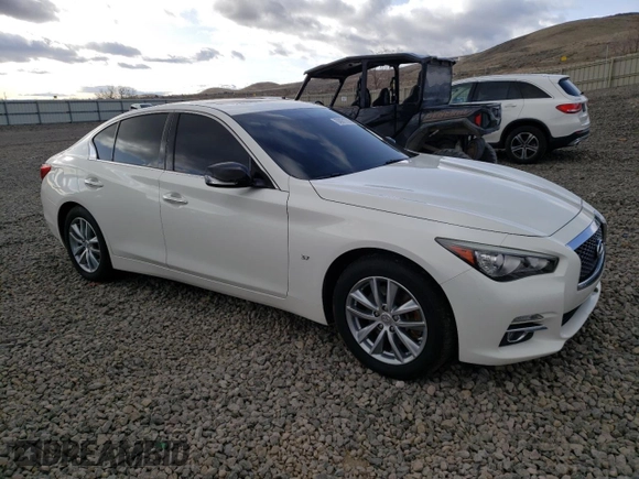 2015 Infiniti Q50 with VIN JN1BV7ARXFM423317, listed as a Copart auction lot 50971755 with 94,930 mi miles and Salvage Title. Bid and sale history available at carsss.com. Image 4.