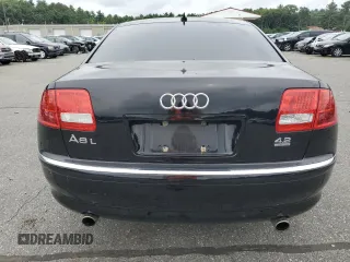 2007 Audi A8 L 4.2L with VIN WAUMV44E77N026086, listed as a Copart auction lot 61807414 with 0 mi miles and Salvage Title. Bid and sale history available at carsss.com. Image 6.