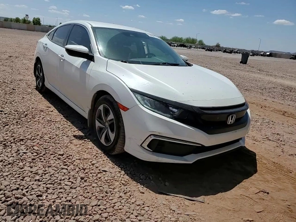 2019 Honda Civic Sedan LX with VIN 19XFC2F60KE027623, listed as a Copart auction lot 53839175 with 104,820 mi miles and Salvage Title. Bid and sale history available at carsss.com. Image 13.