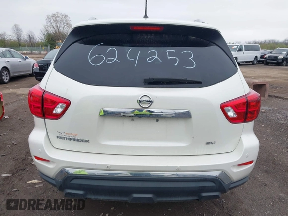2018 Nissan Pathfinder SL with VIN 5N1DR2MN7JC624253, listed as a IAAI auction lot 41977442 with 104,061 mi miles and . Bid and sale history available at DreamBid. Image 16.