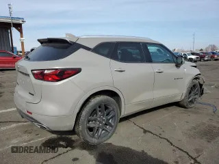 2021 Chevrolet Blazer Premier with VIN 3GNKBLRS1MS557160, listed as a Copart auction lot 45052785 with 34,145 mi miles and Salvage title. Bid and sale history available at DreamBid. Image 3.