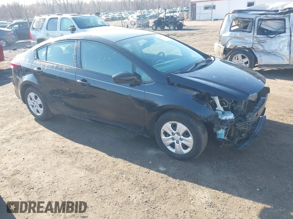 2017 Kia Forte LX with VIN 3KPFL4A7XHE070886, listed as a IAAI auction lot 41882091 with 46,035 mi miles and . Bid and sale history available at carsss.com. Image 1.