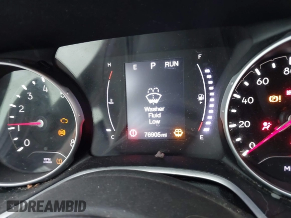 2019 Jeep Compass Latitude with VIN 3C4NJDBB5KT648383, listed as a IAAI auction lot 41681703 with 76,905 mi miles. Bid and sale history available at carsss.com. Image 16.