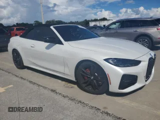 2023 BMW 4 Series 430i with VIN WBA23AT03PCL34563, listed as a Copart auction lot 73874654 with 0 mi miles and Salvage Title. Bid and sale history available at carsss.com. Image 4.