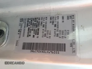 2020 Nissan NV200 SV z VIN 3N6CM0KN0LK696055, wystawiony jako Copart lot #55663805 z przebiegiem 199 185 mil mil oraz Szkoda całkowita • Salvage title. Historia ofert i sprzedaży dostępna na DreamBid. Obrazek 12.