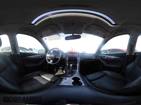 2015 Infiniti Q50 Premium with VIN JN1BV7AR1FM417499, listed as a IAAI auction lot 42063460 with 117,210 mi miles. Bid and sale history available at carsss.com. Image 19.