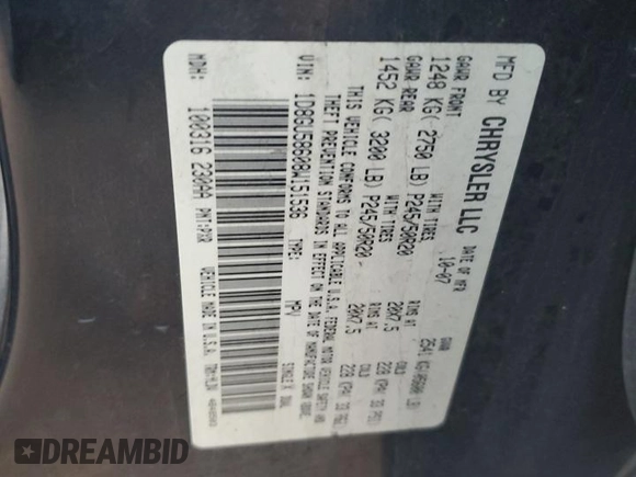 2008 Dodge Nitro R/T z VIN 1D8GU58608W151536, wystawiony jako Copart lot #84263054 z przebiegiem 140 795 mil mil oraz Szkoda całkowita • Salvage title. Historia ofert i sprzedaży dostępna na DreamBid. Obrazek 13.