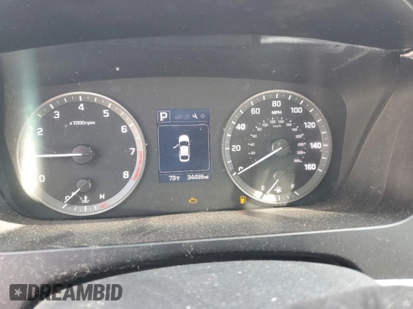 2016 Hyundai Sonata SE with VIN 5NPE24AF0GH419165, listed as a Copart auction lot 48587005 with 34,499 mi miles and Salvage Title. Bid and sale history available at carsss.com. Image 9.